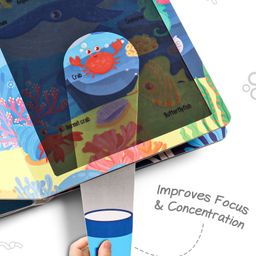 Intelliskills 4-in-1 Activity Book - Ocean Animals | Peek-A-Boo, Pop-Up, Magic Torch, Touch & Feel | Interactive Learning | Boosts Cognitive Skills | For Gifting | Educator Recommended image 5