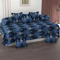HIYANSHI HOME FURNISHING 8-Pieces Floral Printed Cotton Diwan Set-picture-46