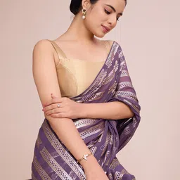 CLEMIRA Women Embellished Sequinned Pure Georgette Saree-picture-16