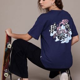 The Roadster Lifestyle Co. Printed Drop-Shoulder Sleeves Pure Cotton T-shirt-picture-19