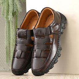 Rising Wolf Men Brown Fisherman Sandals-picture-18