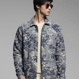 Jack & Jones Grey Cotton Regular Fit Printed Jacket-picture-28