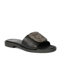 ViviBlu Women's Black Slide Sandals-picture-44