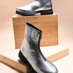 Clog London Women's Silver Casual Boots-image-12