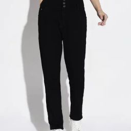 SHOWOFF Black Denim Slim Fit Mid Rise Jeans-image-28