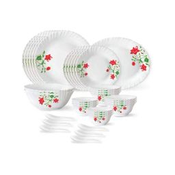 Larah by Borosil Hazel White Opalware 33 Pieces Dinner Set-image-26
