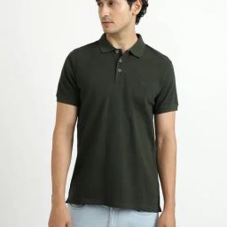 United Colors Of Benetton Green Cotton Regular Fit Polo T-Shirt-image-8