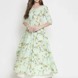 Sera Green Floral Print Kurta-image-67