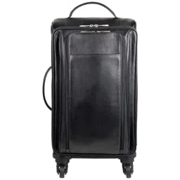 Hidesign Black 4 Wheels Medium Soft Cabin Trolley  - 31 cm-image-39