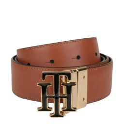 Tommy Hilfiger Tan Leather Reversible Belt for Men-image-29