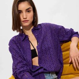 The Souled Store Purple Plain Shirts-image-45