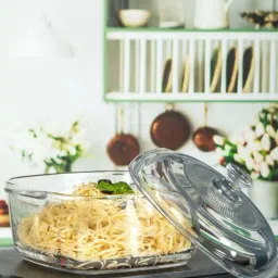 Goodhomes Transparent Glass Baking Serving Pot With Lid (2.15 L)-23