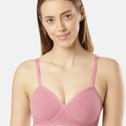 Jockey Fe40 Pink Wirefree Padded Full Coverage T-Shirt Bra With Cross Over Fit And Adjustable Straps-picture-14