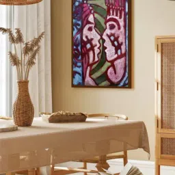 The Art House Abstract Multicolor Canvas Painting-image-82