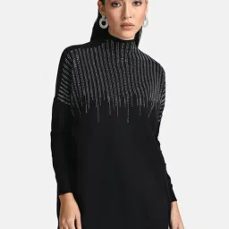 Kazo Tunic Length Pullover With Heat Studs-picture-19