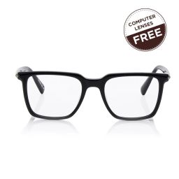 Shisen Fox Black Rectangular Unisex Computer Lenses image 2