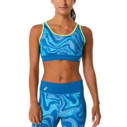 Asics Blue Printed Sports Bra-image-21
