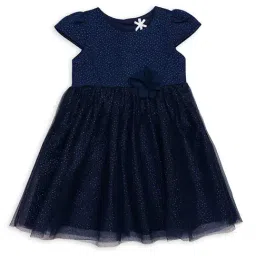 H by Hamleys Infants Girls Navy Printed Dress-image-7