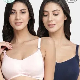 Inner Sense Pink & Navy Full Coverage Maternity Bra - Pack of 2-picture-5