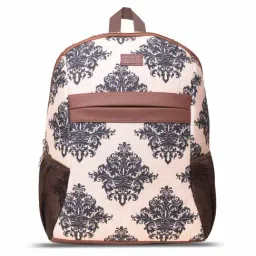 ZOUK 18 Ltrs Beige Printed Backpack-68