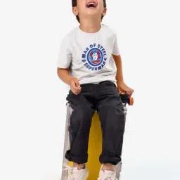 The Souled Store Boys White Cotton Printed Superman T-Shirts-image-57