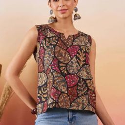 Inweave Black & Brown Printed Top-picture-22