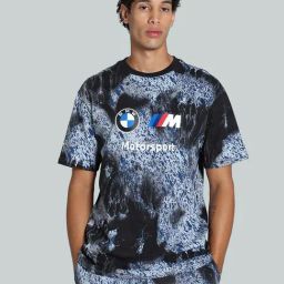 Puma Black Cotton Regular Fit Printed T-Shirt-image-53