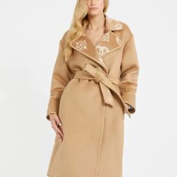 Guess Brown Solid Full Sleeves Trench Coat-picture-16