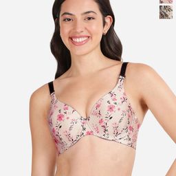 shyaway Pack Of 2 Floral Print Medium Coverage Lightly Padded T-shirt Bra- All Day Comfort-image-56