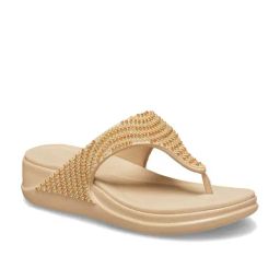 Crocs Women's Boca Nude Thong Wedges-31