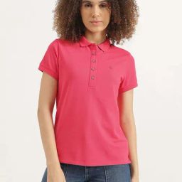 United Colors of Benetton Pink Plain Top-image-84