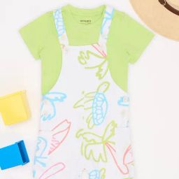 Pantaloons Baby Boys White Dungarees Set-image-17