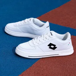 Lotto Men's Strada White & Black Sneakers-image-12