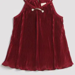 Tiny Girl Maroon Designed Top-image-78