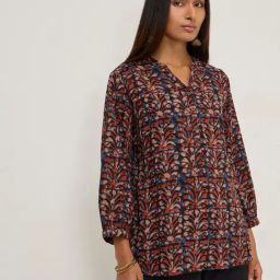 Utsa by Westside Multicolour Leaf Design Straight Kurti-image-83