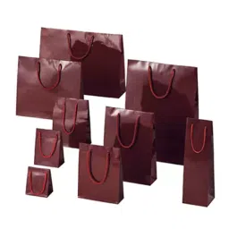 AS ONE Bright Bag Coated Paper with PP Handle Dark Red, 61-314-3-22 (Set of 150 pcs)-22