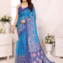 Moda Rapido Bandhani Linen Blend Saree-40
