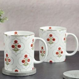 India Circus By Krshna Mehta Multi Bone China Printed Tea Set-9