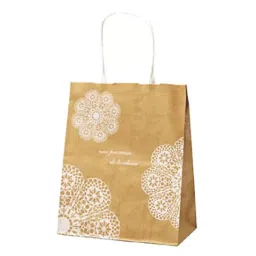 AS ONE Lace Pattern Handbag Unbleached Kraft Paper, 61-261-9-3 (Set of 50 pcs)-31