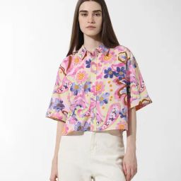 Only Pink Printed Shirt-image-93