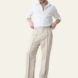 Perch Beige Linen Regular Fit Co-Ord Set-picture-36