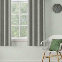 DDecor Grey Solid Single Curtain-4