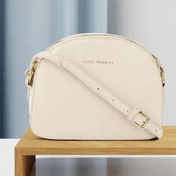 Lino Perros Off-White Solid Sling Bag-31