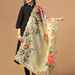 Kaizen TEXO FAB Printed Organza Dupatta-9