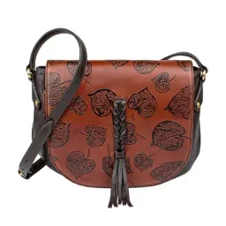 Hidesign Meryl 03 Tan Brown Solid Medium Sling Handbag-image-31