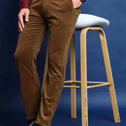 Hancock Men Comfort Slim Fit Easy Wash Corduroy Trousers-image-37