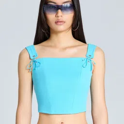 ZOMODA Women Solid Square Neck Top-image-92