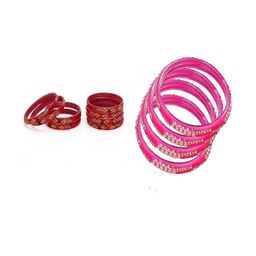 SOMIL Set Of 12 Traditional Handcrafted Glass Bangles-picture-9