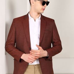 Invictus Notched Lapel Collar Neck Slim-Fit Single Breasted Blazer image 5