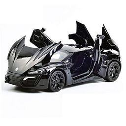 YAMAMA 1:32 Metal Lykan Hypersport Models Pull Back Alloy Diecast Car - Black-28